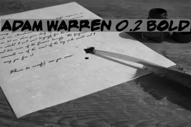 adam warren 0.2 Bold フォント examples