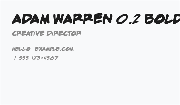 adam warren 0.2 Bold Business Card