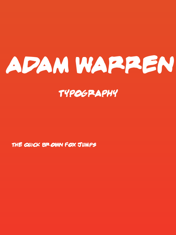 adam warren 0.2 Bold Poster