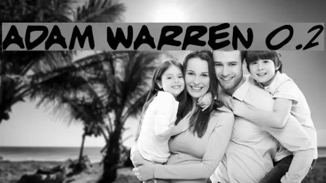 adam warren 0.2 Schriftart examples