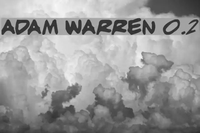 adam warren 0.2 Schriftart examples