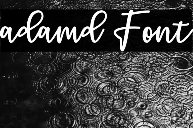 adamd Font examples
