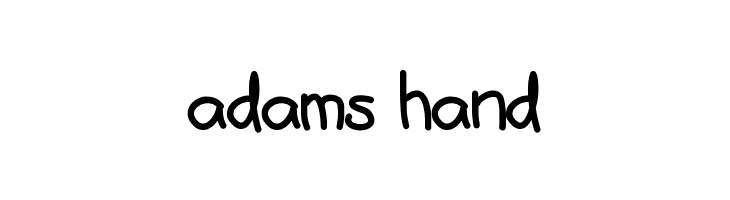 adams hand Font