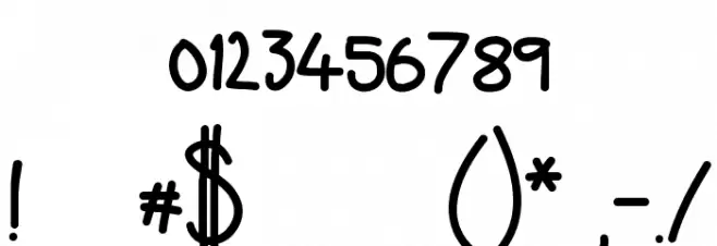 adams hand Font OTHER CHARS