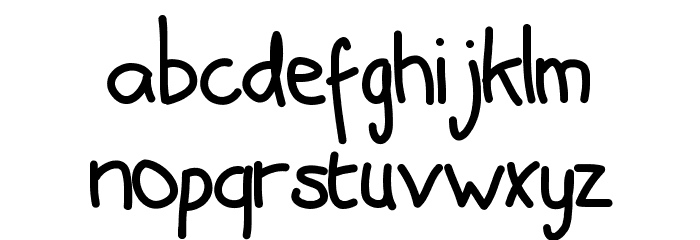 adams hand Font LOWERCASE
