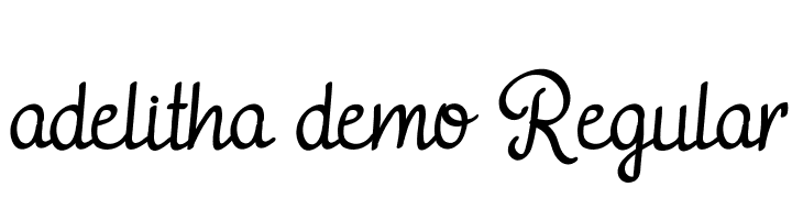 adelitha demo Regular  免费字体下载