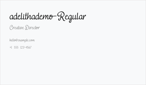 adelithademo-Regular Business Card