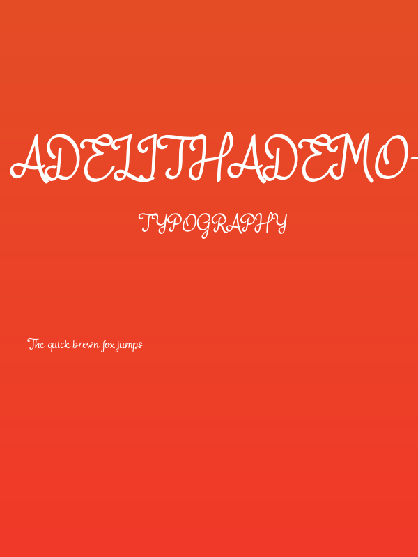 adelithademo-Regular Poster