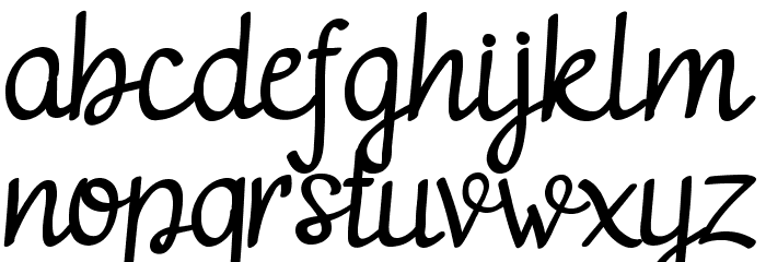 adelithademo-Regular Font LOWERCASE