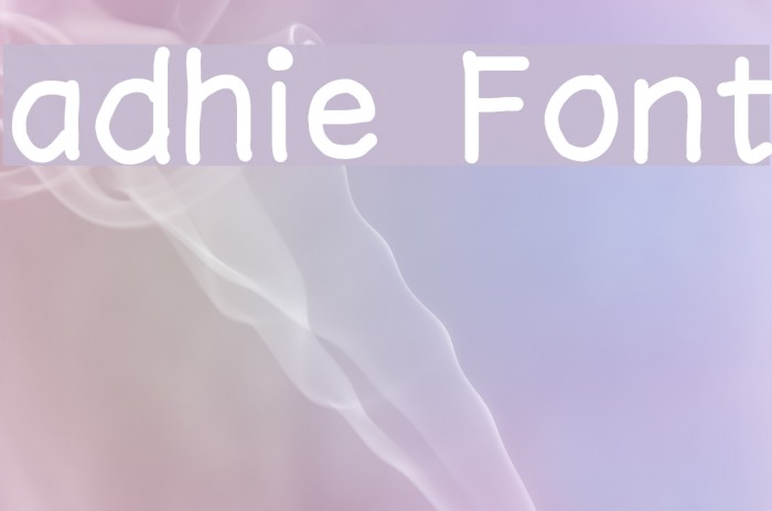 adhie Font examples