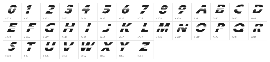 adidas Character Map