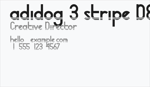 adidog 3 stripe DEMO Business Card