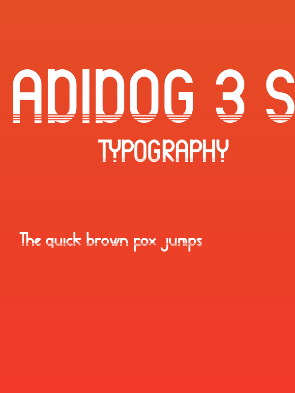 adidog 3 stripe DEMO Poster