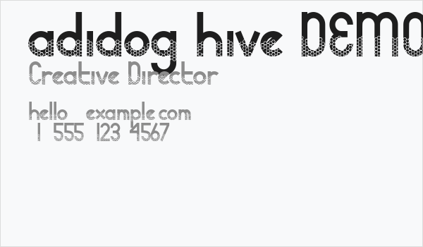 adidog hive DEMO Business Card