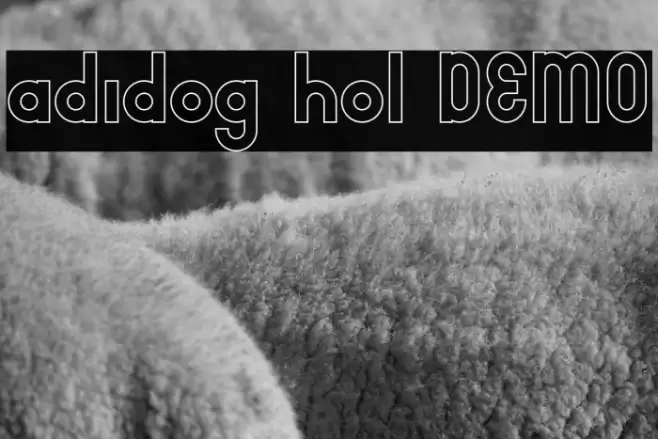 adidog hol DEMO Шрифта examples