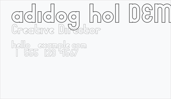 adidog hol DEMO Business Card