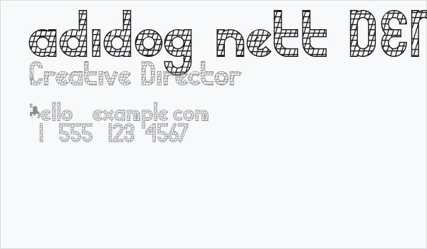 adidog nett DEMO Business Card