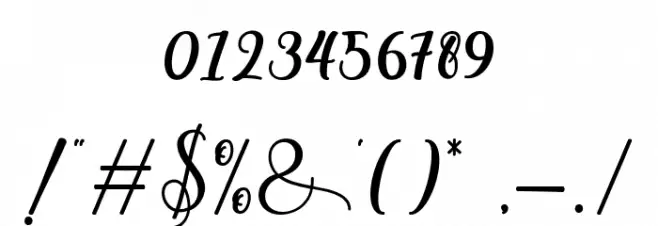 adiline Font OTHER CHARS