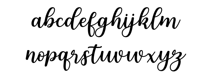 adiline Font LOWERCASE