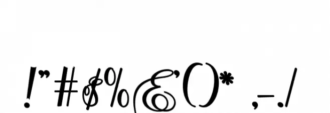 adinda script Font OTHER CHARS