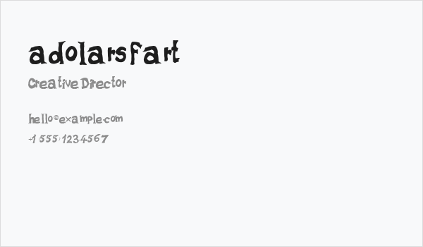 adolars fart Business Card