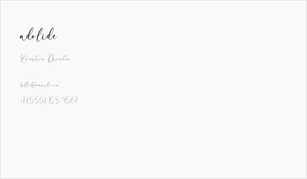 adolide Business Card