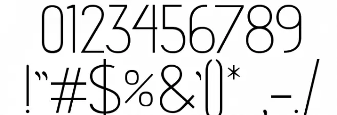 advent Extra Light Font OTHER CHARS