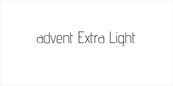 advent Extra Light Logo
