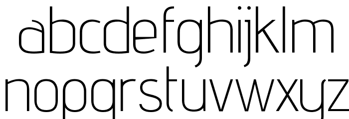 advent Extra Light Font LOWERCASE