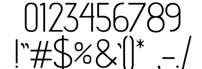 advent Light Font OTHER CHARS