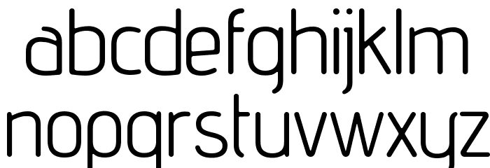 advent Rounded Font LOWERCASE