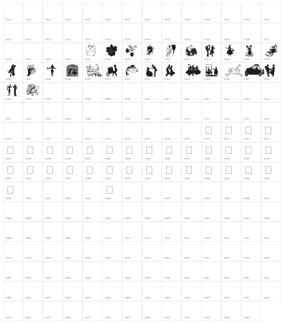 AEZ April Fool's Day dings Character Map