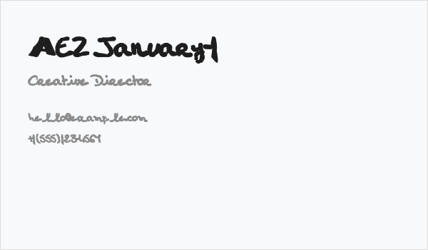 AEZ January-1 Business Card