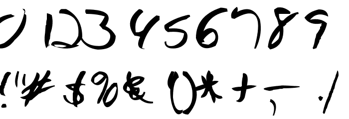 AEZ Jon's Handwriting Font OTHER CHARS