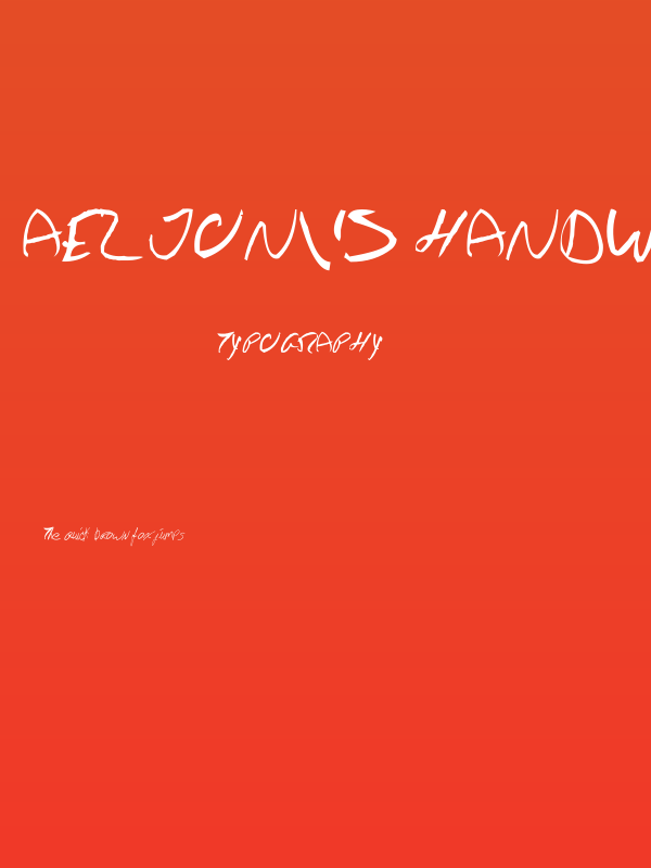 AEZ Jon's Handwriting Poster