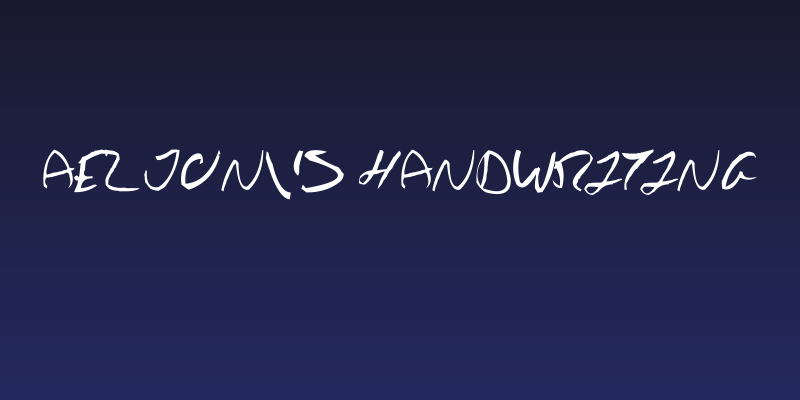 AEZ Jon's Handwriting Social Header