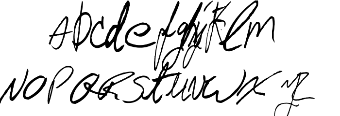 AEZ Jon's Handwriting Font LOWERCASE