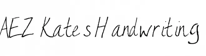 AEZ Kate's Handwriting  नि: शुल्क फ़ॉन्ट्स डाउनलोड