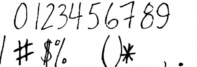 AEZ Kate's Handwriting Font OTHER CHARS