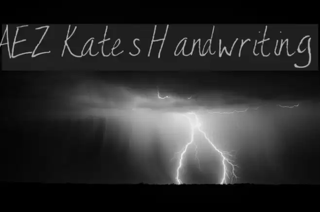 AEZ Kate's Handwriting Font examples