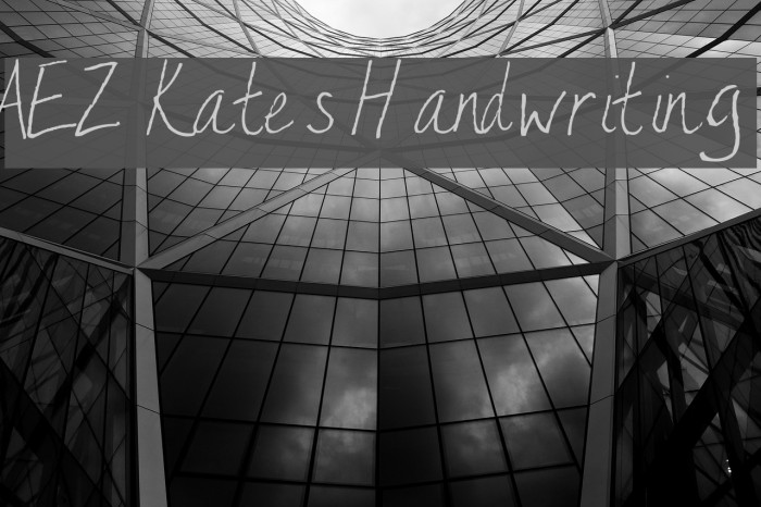 AEZ Kate's Handwriting Example 3