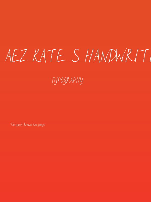 AEZ Kate's Handwriting Poster