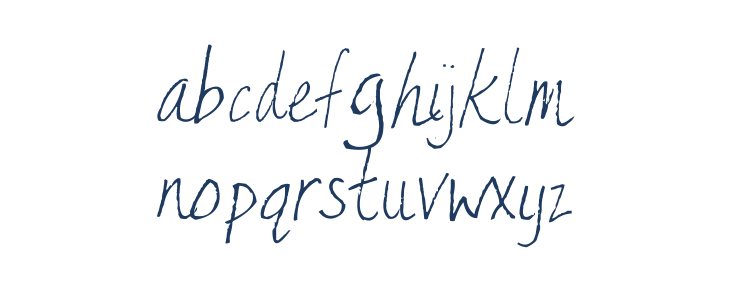 AEZ Kate's Handwriting Lowercase