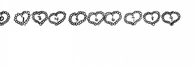 AEZ Lacy Hearts Font OTHER CHARS