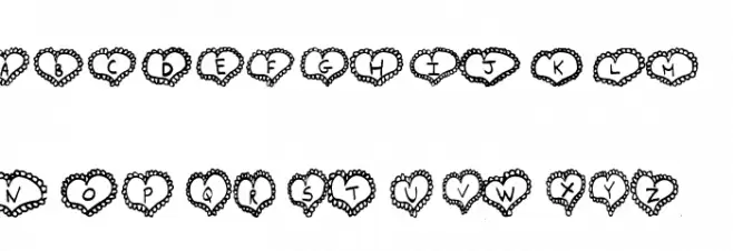AEZ Lacy Hearts Polices MAJUSCULES