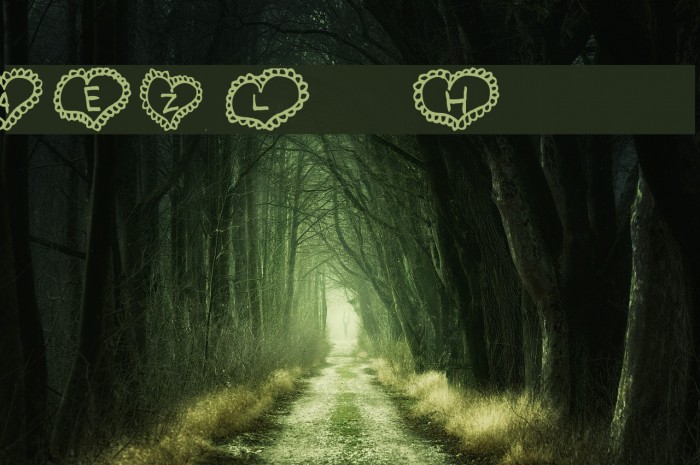 AEZ Lacy Hearts Font examples