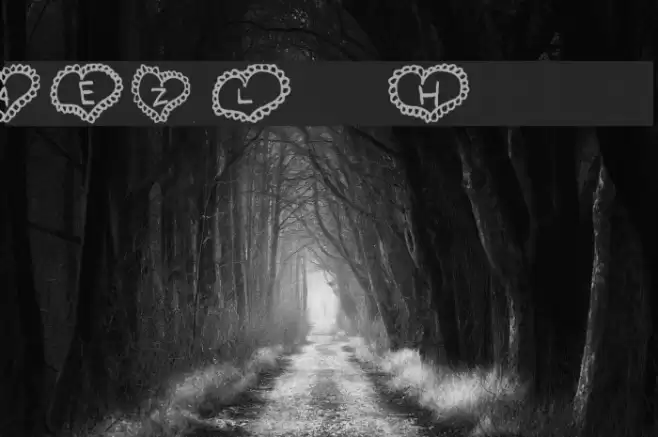 AEZ Lacy Hearts Font examples