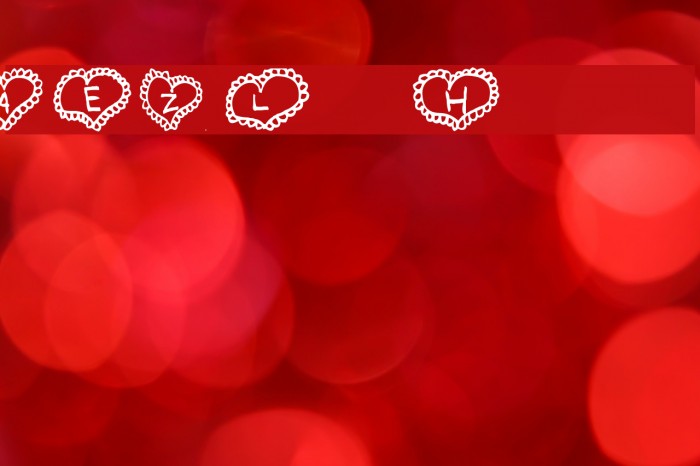 AEZ Lacy Hearts Font examples