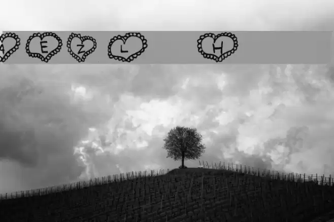 AEZ Lacy Hearts Font examples