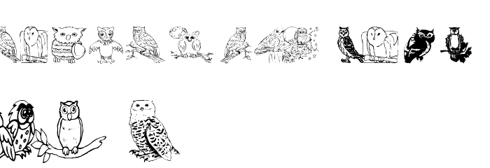 AEZ Owls for Traci Font LOWERCASE